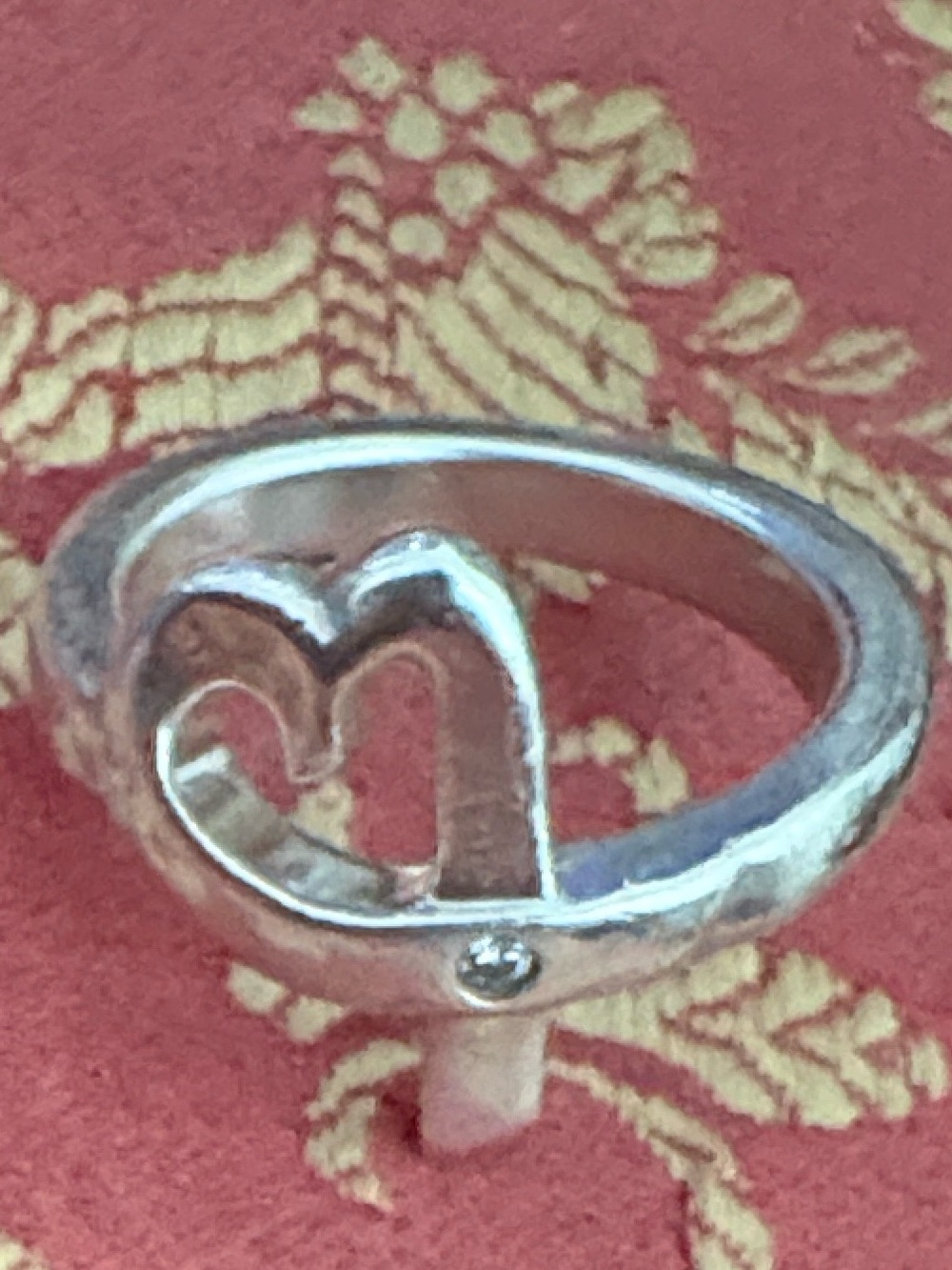 Genuine sterling silver Tiffany and co heart ring by Paloma Picasso